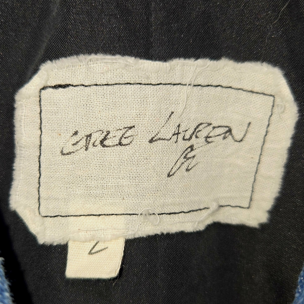 Greg Lauren Black and Blue Hybrid Sport Coat with Denim Details - Picture 3 of 7